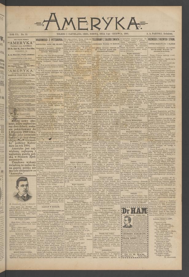 Ameryka. Tom&nbsp;7, 1893, numer&nbsp;22