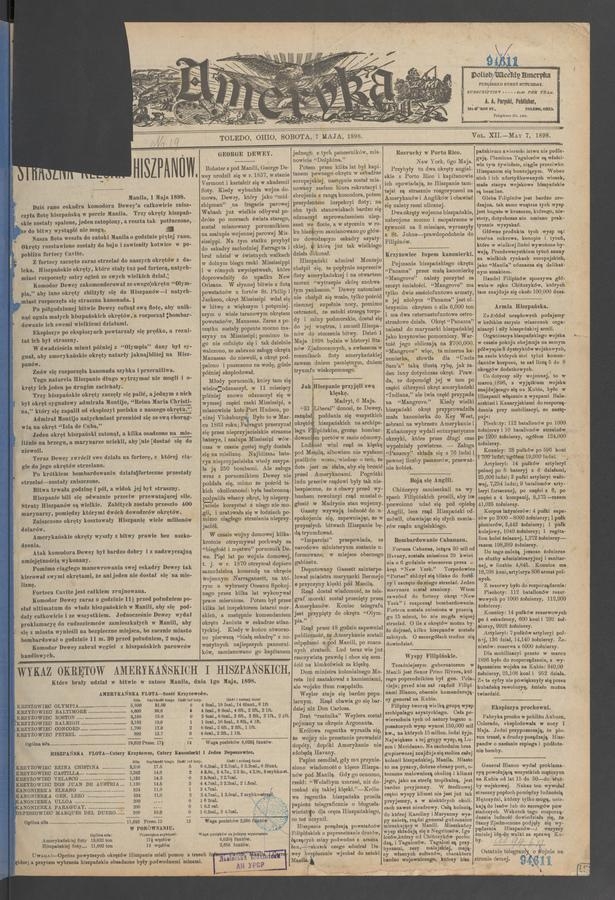 Ameryka. Tom 12, 1898, numer 19