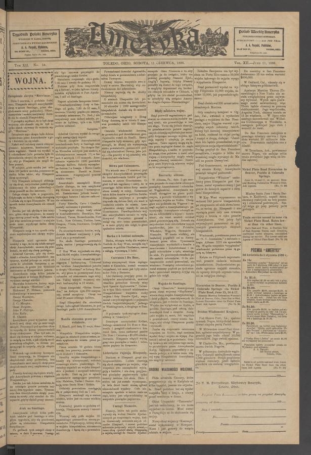 Ameryka. Tom&nbsp;12, 1898, numer&nbsp;24