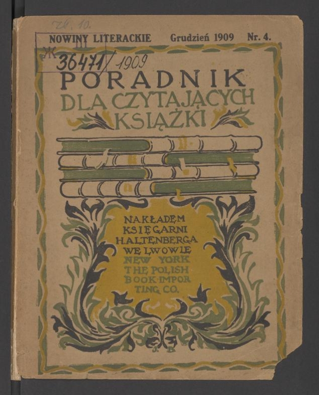 Nowiny Literackie&nbsp;: poradnik dla czytających książki. 1909, numer&nbsp;4